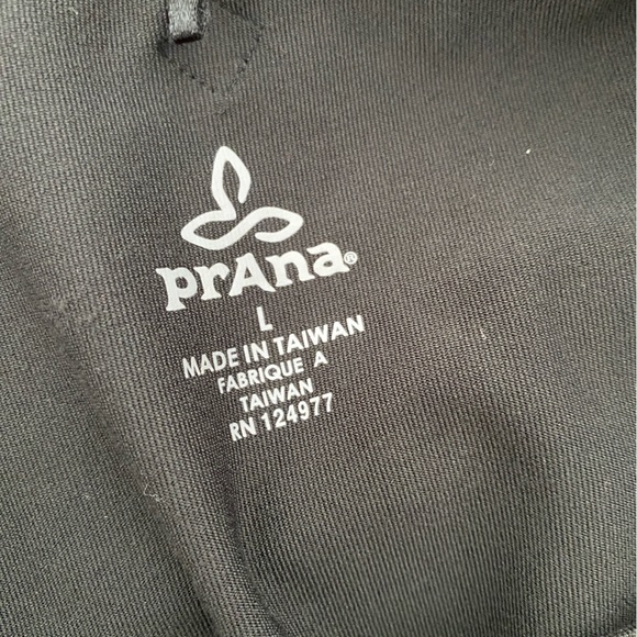 PRANA TALLY DRESS BLACK SIZE LARGE SOFT STRETCHY FAUX WRAP BUST - Picture 5 of 8